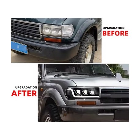 OPTIQUE DE PHARE LEDS TOYOTA LANDCRUISER 80 (90-98)