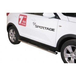 Marche-pieds ovale Ø76 inox Kia Sportage 3 (10-15)