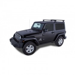 Barre de toit HEAVY DUTY (x2) RHINO-RACK Jeep Wrangler JK 5P (07-11)