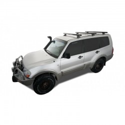 Barre de toit HEAVY DUTY CXB (x2) RHINO-RACK Mitsubishi Pajero 3 (00-07)