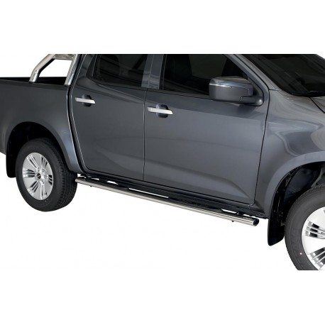 Marche-pieds INOX/NOIR ovale Isuzu D-MAX V N60 Crew Cab (20-)