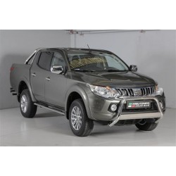 Marche-pieds INOX/NOIR ovale Mitsubishi L200 KL Double Cab (16-)