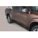 Marche-pieds INOX/NOIR Ø76 Nissan Navara NP300 Double Cab (16-)