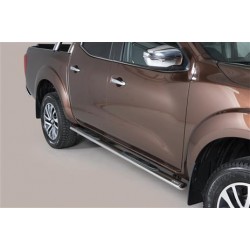 Marche-pieds INOX/NOIR ovale Nissan Navara NP300 King Cab (16-)