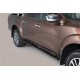 Marche-pieds INOX/NOIR ovale Nissan Navara NP300 Double Cab (16-)